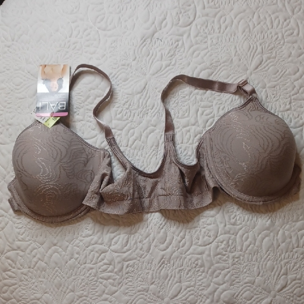 NWT Bali Women's Underwire Front Close Bra - Warm Steel - Picture 4 of 5